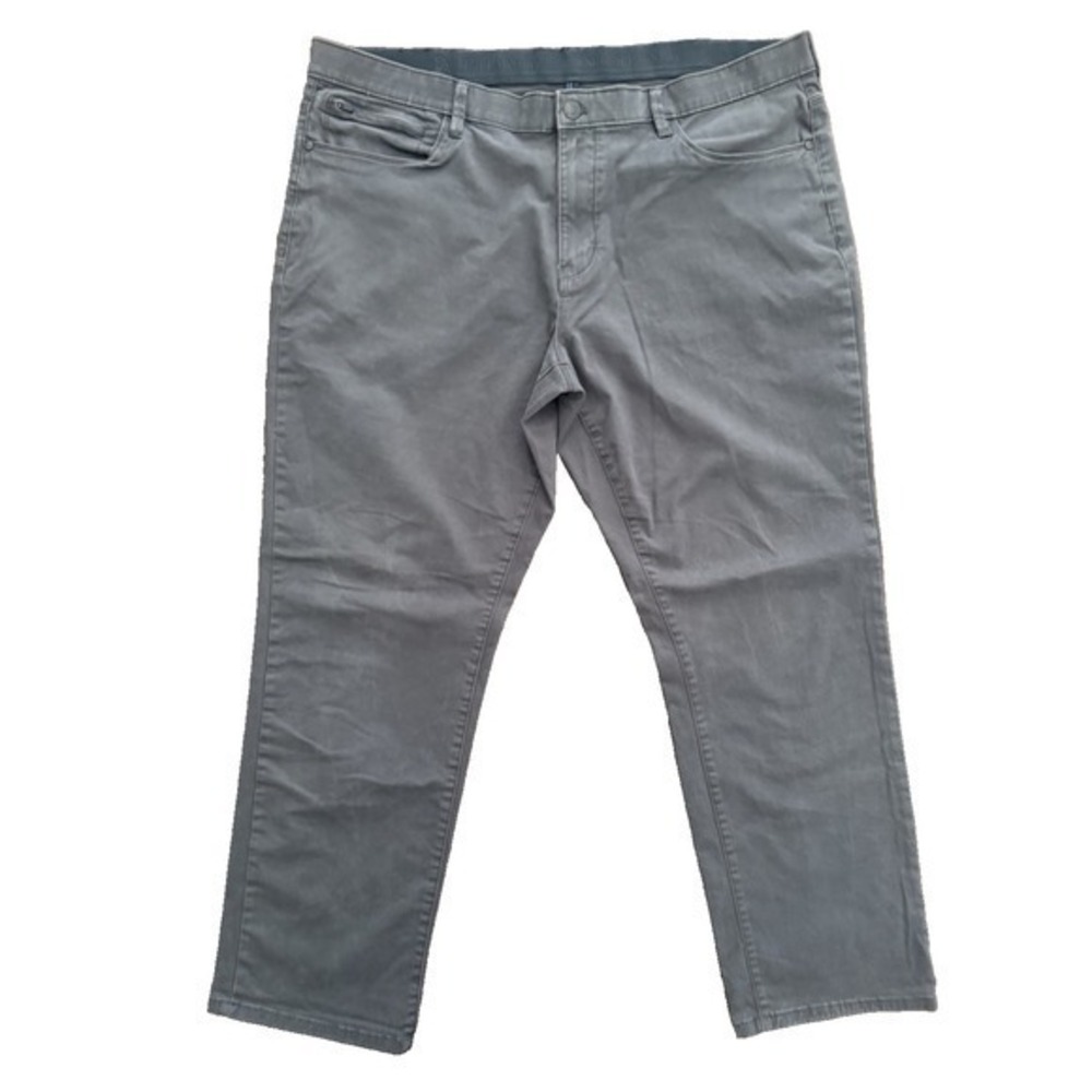 English‎ Laundry Dark Gray Khakis Flat Front Cotton/Spandex  Men Size 40X30